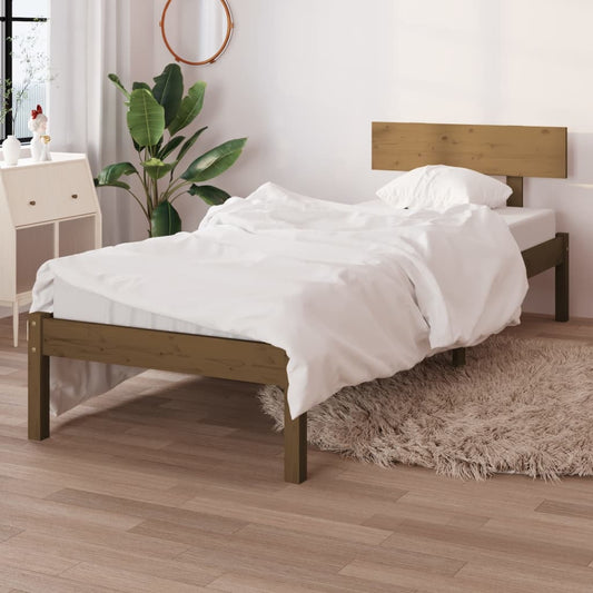 Giroletto senza Materasso Ambrato Single in Legno Massello | homemem39