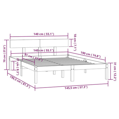 Giroletto in Legno Massello di Pino Bianco 180x200 cm | homemem39