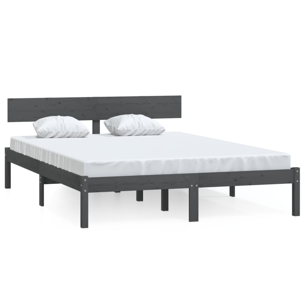 Giroletto Grigio in Legno Massello di Pino 140x190 cm | homemem39
