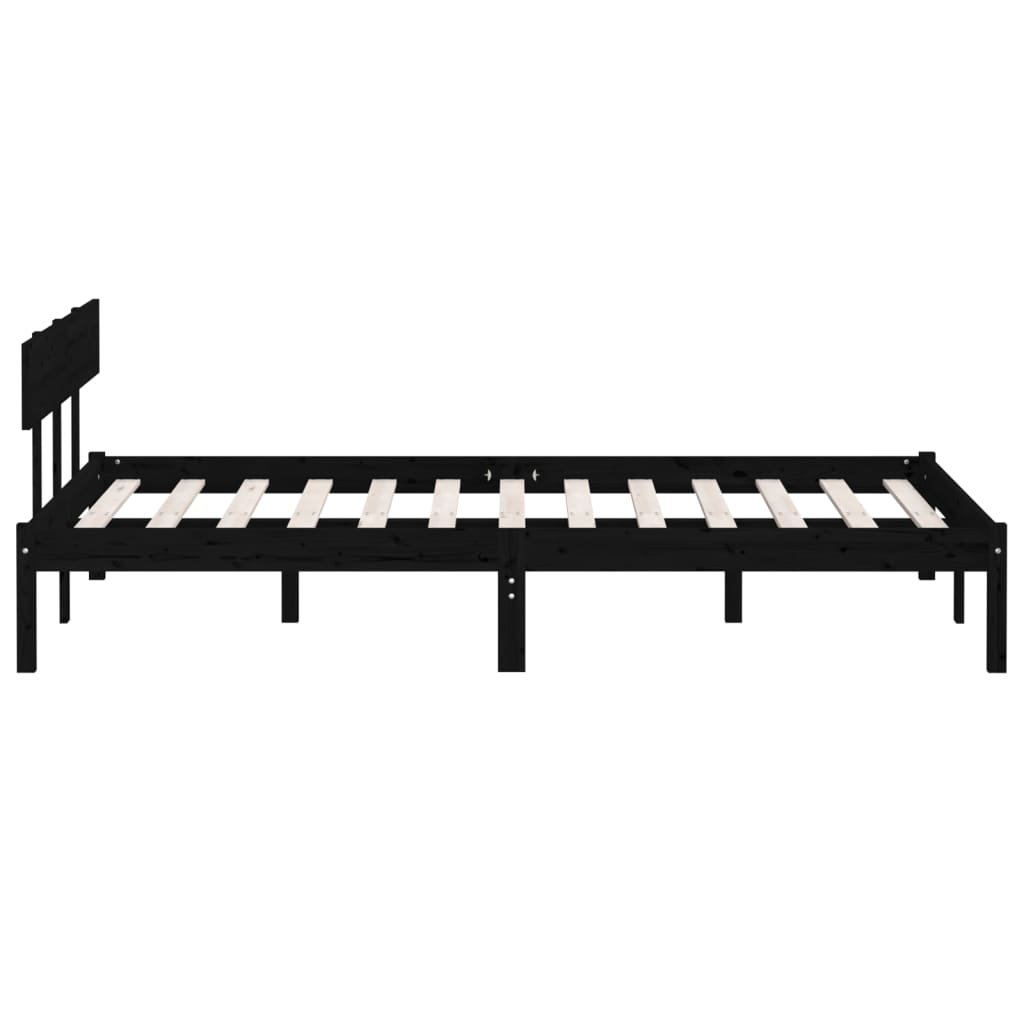 Giroletto Nero in Legno Massello di Pino 140x190 cm | homemem39