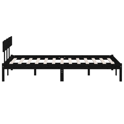 Giroletto Nero in Legno Massello di Pino 140x190 cm | homemem39