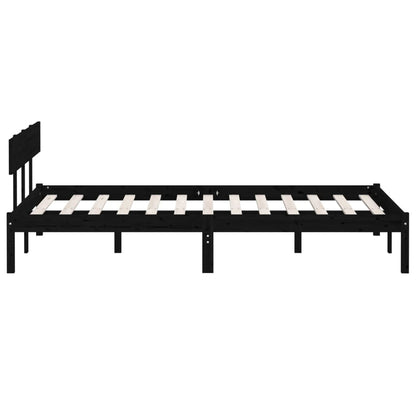 Giroletto Nero in Legno Massello di Pino 120x200 cm | homemem39
