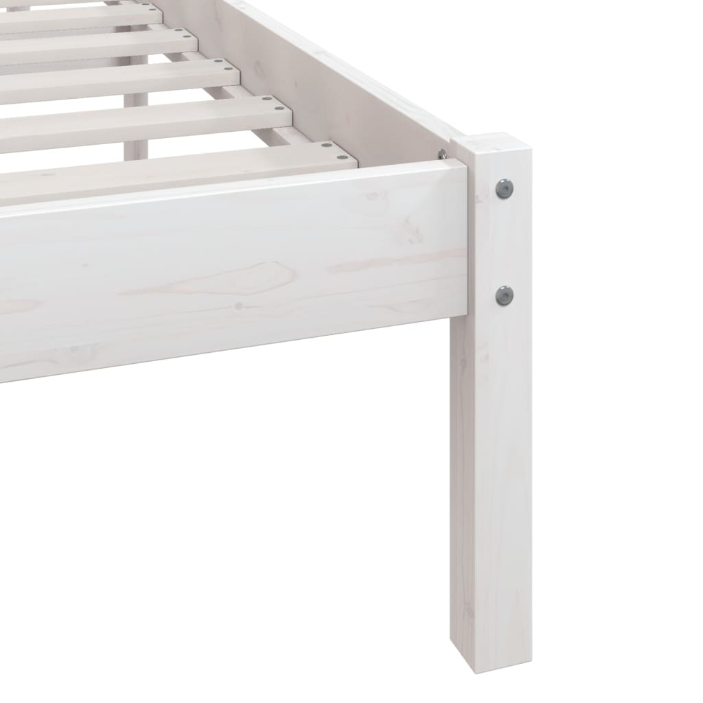 Giroletto Bianco in Legno Massello di Pino 140x200 cm | homemem39