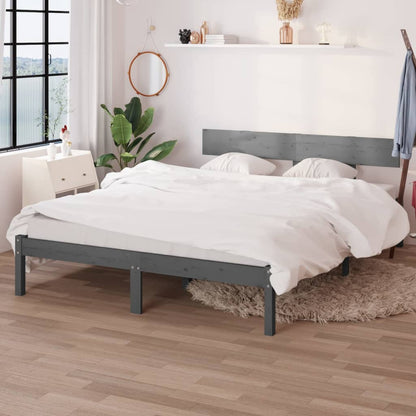 Giroletto Grigio in Massello di Pino 150x200 cm King Size | homemem39