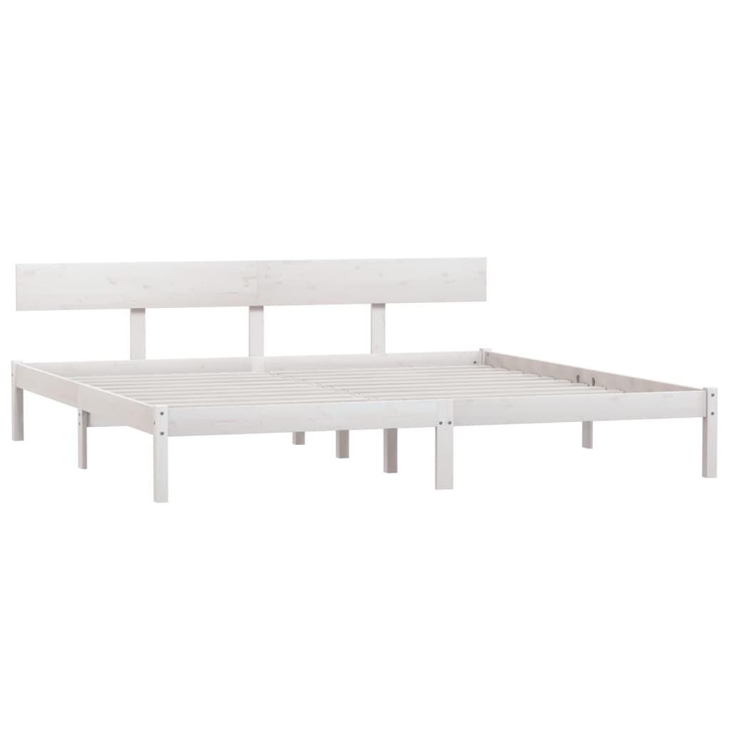 Giroletto Bianco in Legno Massello di Pino 200x200 cm - homemem39