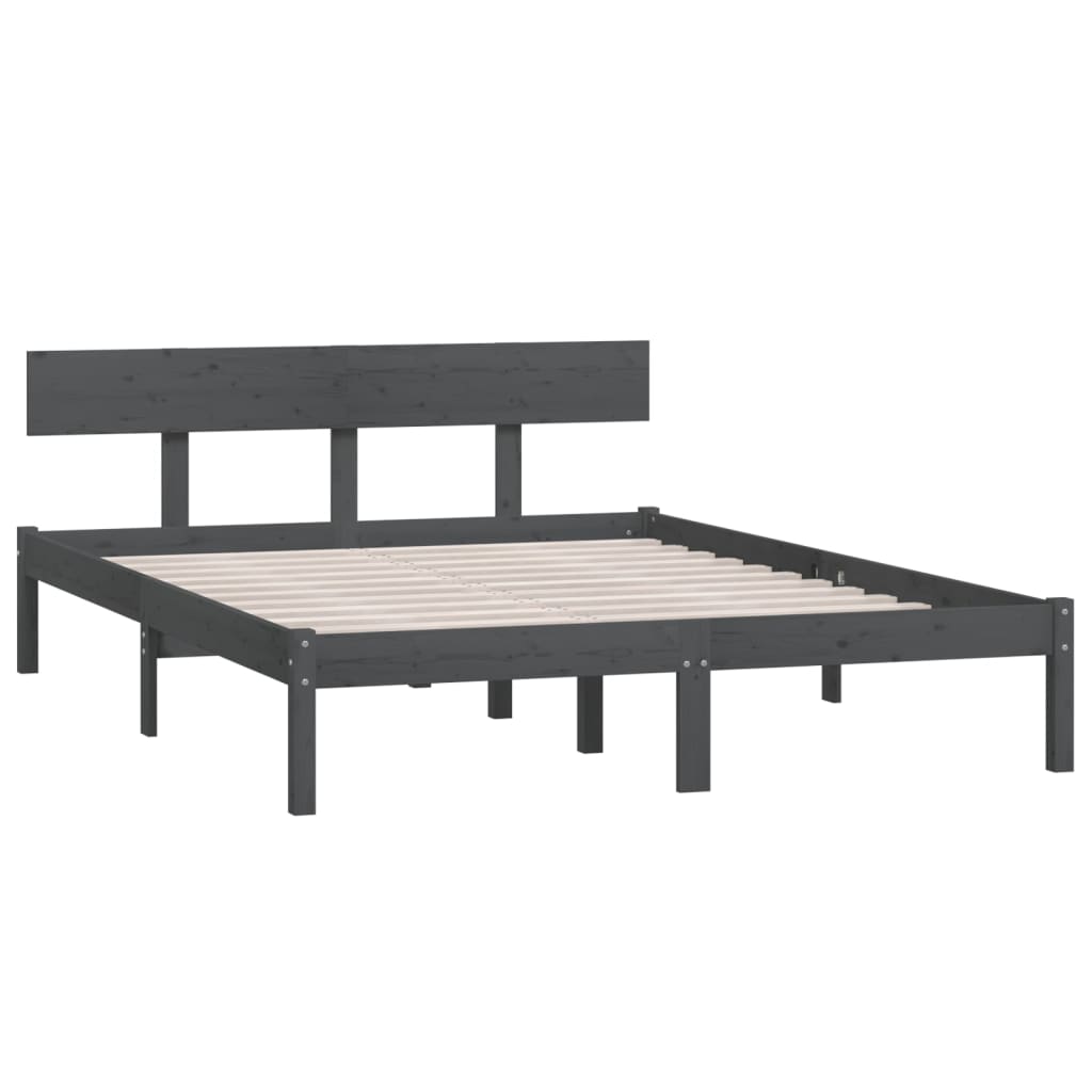 Giroletto Grigio in Legno Massello di Pino 200x200 cm | homemem39