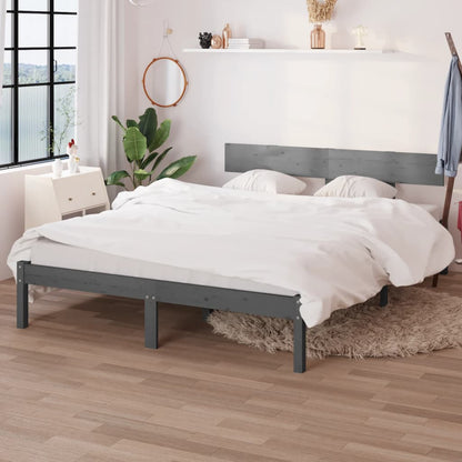 Giroletto Grigio in Legno Massello di Pino 200x200 cm | homemem39