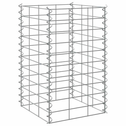 Fioriere Rialzate a Gabbione 3 pz 30x30x50 cm in Ferro