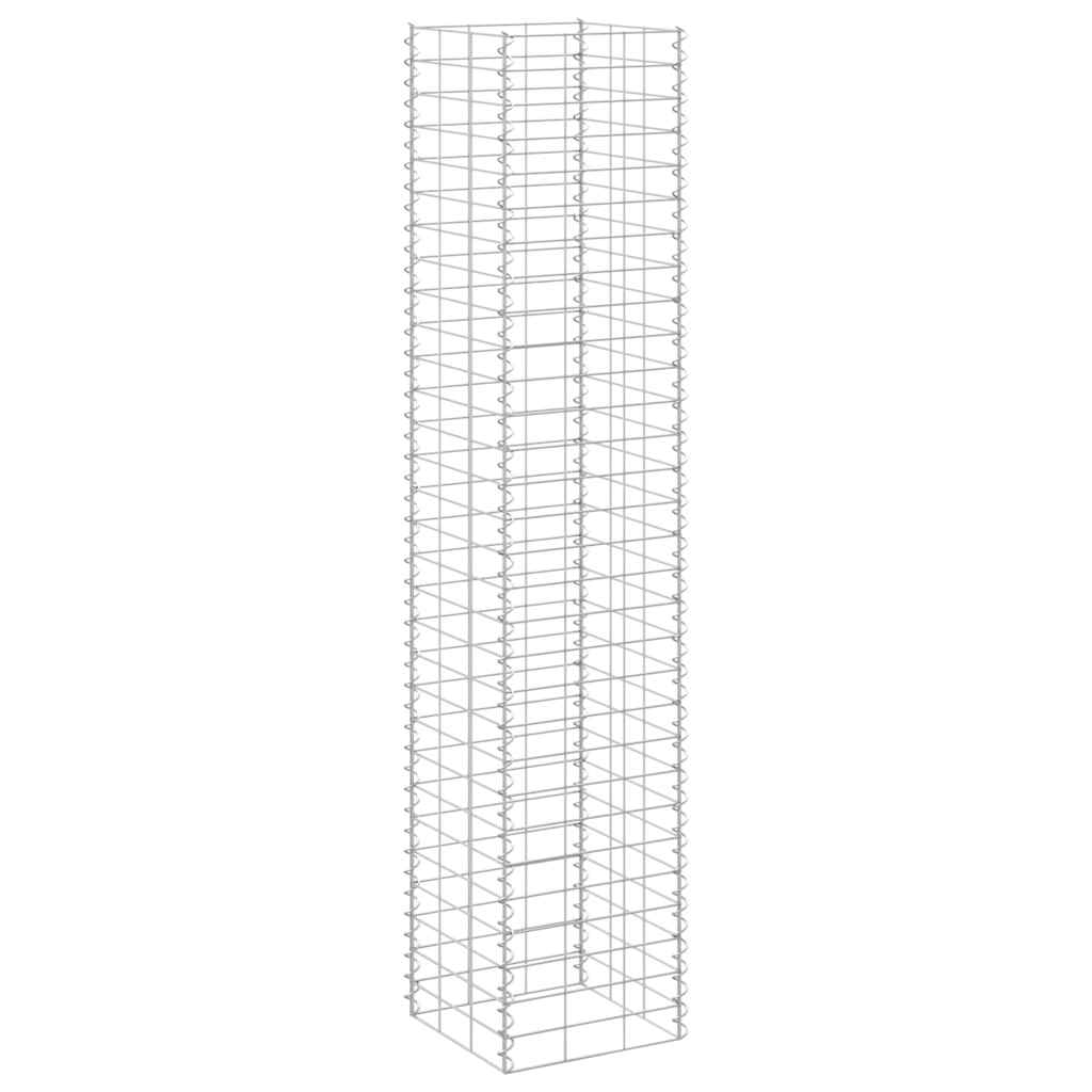 Fioriere Rialzate a Gabbione 3 pz 30x30x150 cm in Ferro