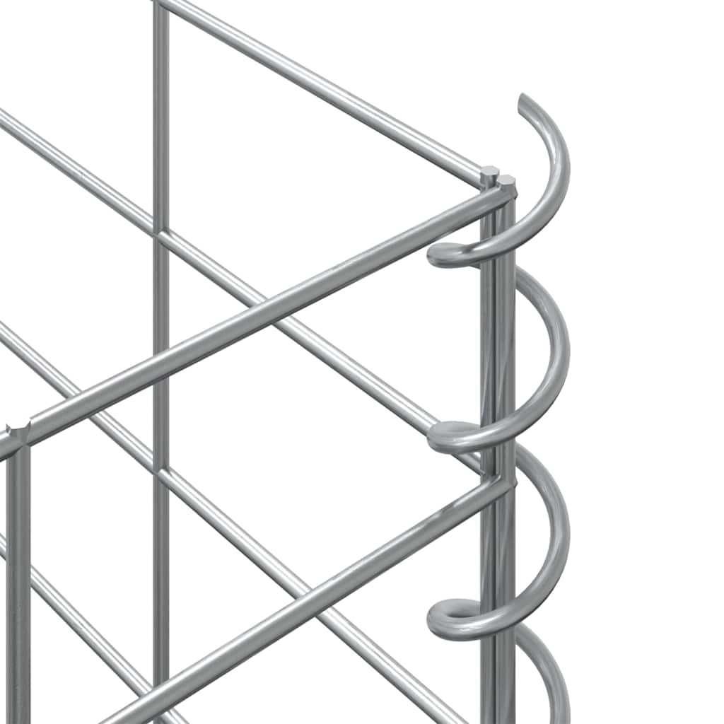 Fioriere Rialzate a Gabbione 3 pz 30x30x150 cm in Ferro