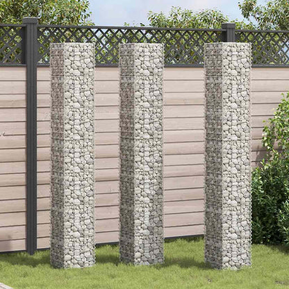 Fioriere Rialzate a Gabbione 3 pz 30x30x200 cm in Ferro | homemem39