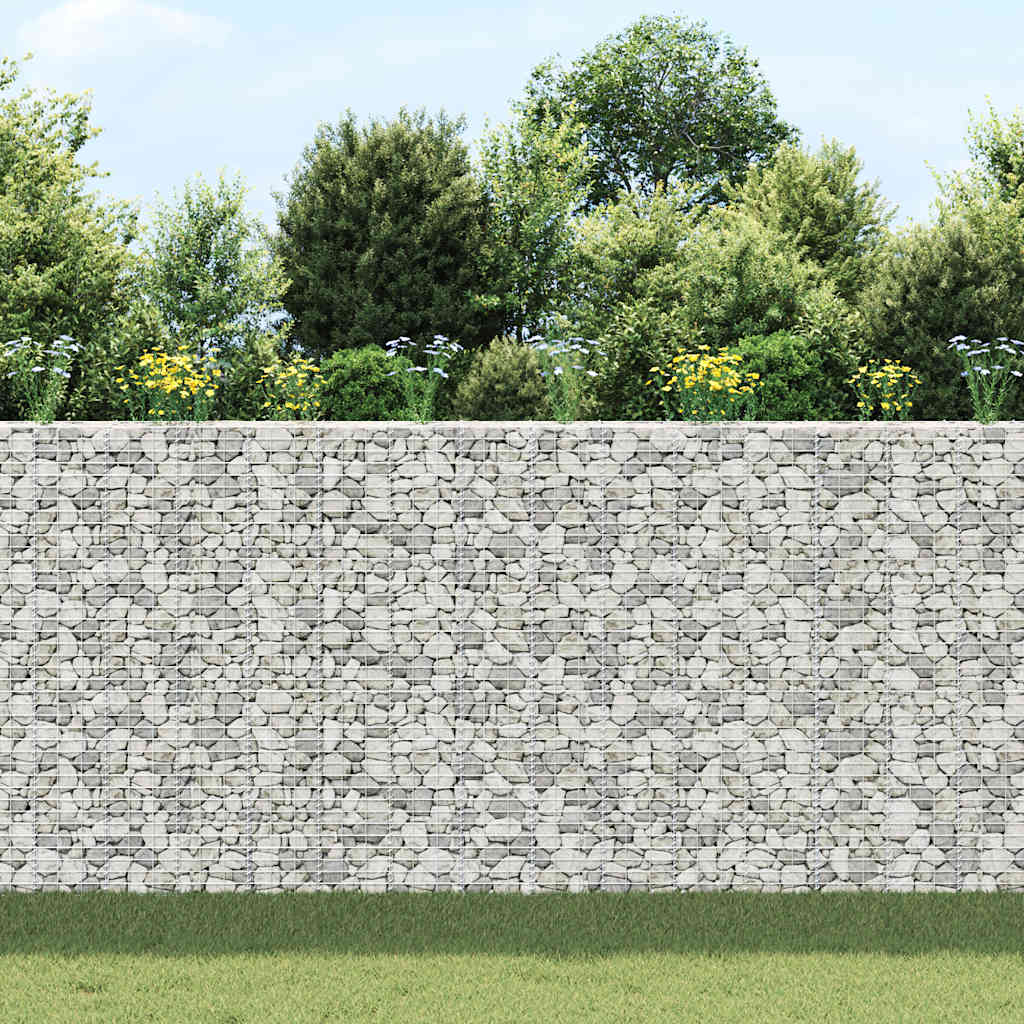 Fioriere Rialzate a Gabbione 3 pz 30x30x200 cm in Ferro | homemem39