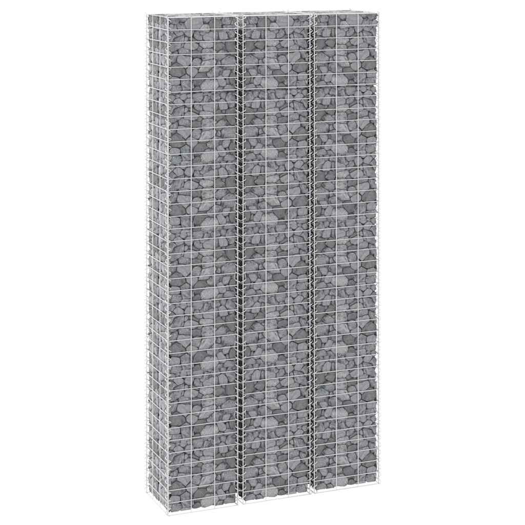 Fioriere Rialzate a Gabbione 3 pz 30x30x200 cm in Ferro | homemem39
