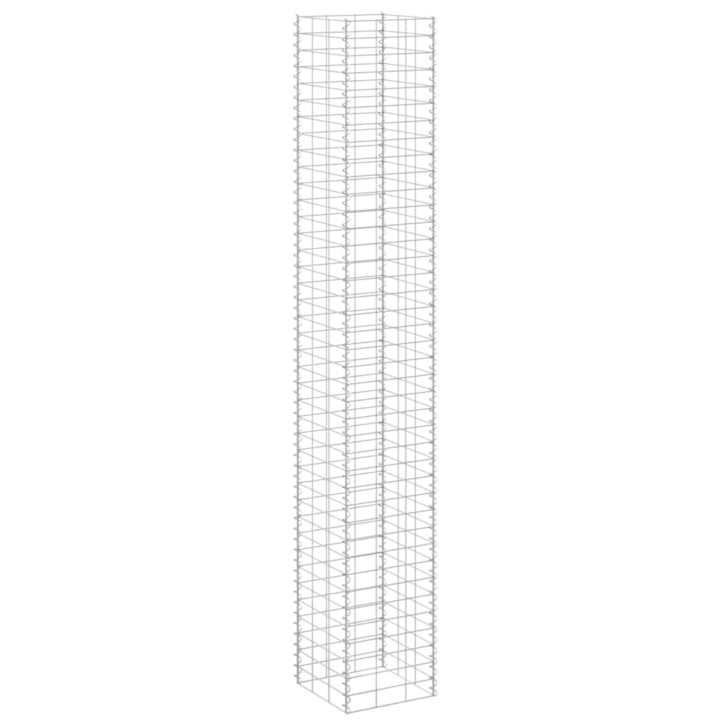 Fioriere Rialzate a Gabbione 3 pz 30x30x200 cm in Ferro