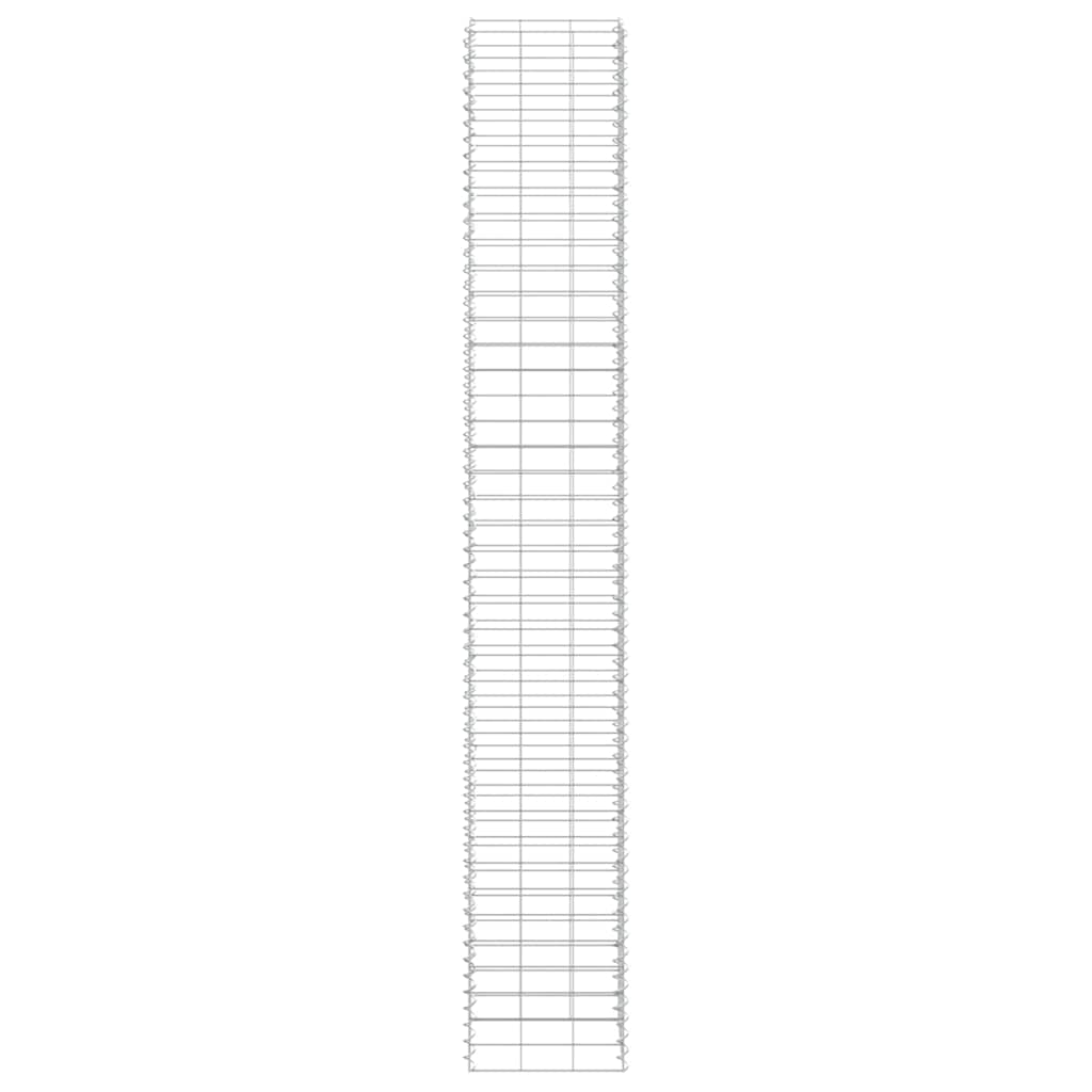 Fioriere Rialzate a Gabbione 3 pz 30x30x200 cm in Ferro