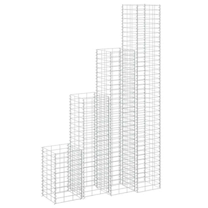 Fioriere Rialzate Gabbione 4 pz 30x30x50/100/150/200 cm Ferro