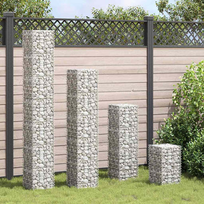Fioriere Rialzate Gabbione 4 pz 30x30x50/100/150/200 cm Ferro | homemem39