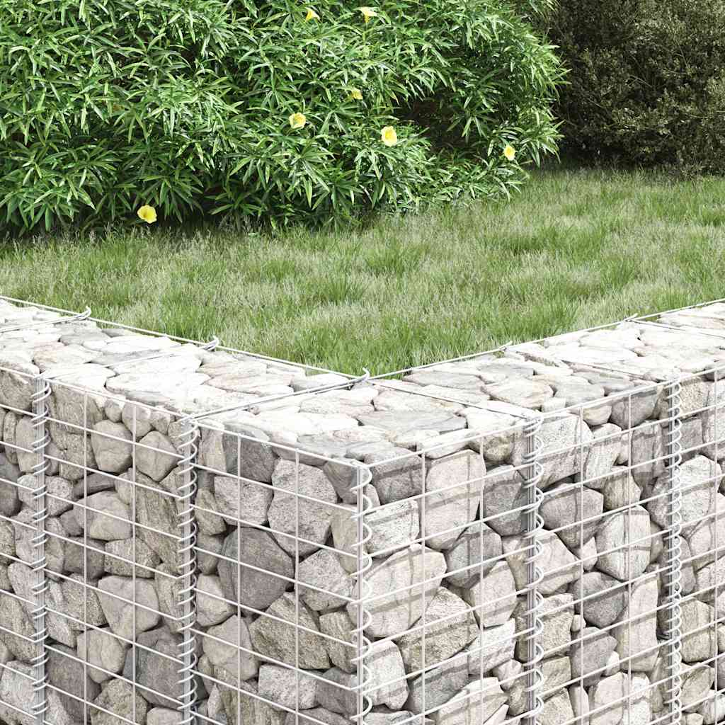 Fioriere Rialzate Gabbione 4 pz 30x30x50/100/150/200 cm Ferro | homemem39