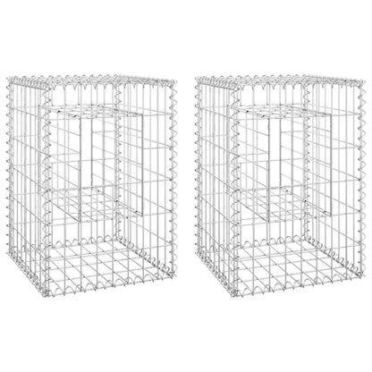 Cesti a Gabbione a Torre 2 pz 40x40x60 cm in Ferro | homemem39