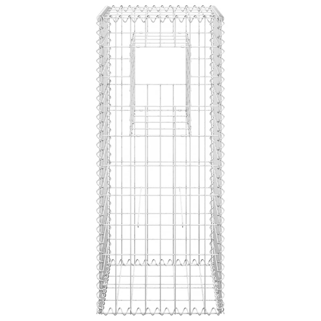 Cesto a Gabbione a Torre 40x40x100 cm in Ferro - homemem39