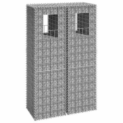 Cesti a Gabbione a Torre 2 pz 40x40x140 cm in Ferro | homemem39