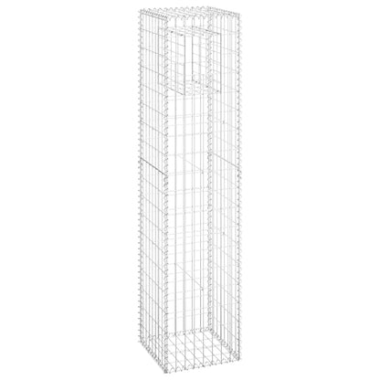 Cesto a Gabbione a Torre 40x40x180 cm in Ferro | homemem39