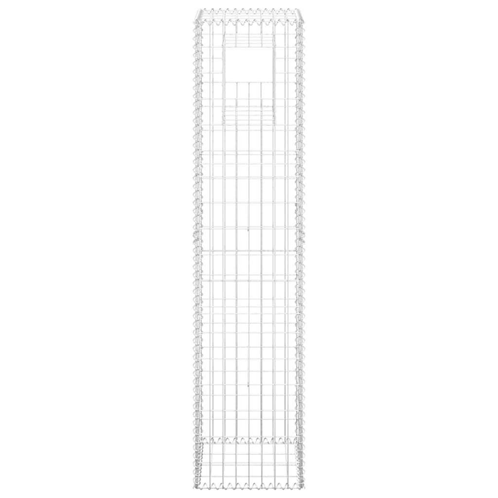 Cesto a Gabbione a Torre 40x40x180 cm in Ferro | homemem39