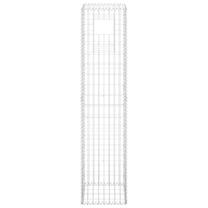 Cesto a Gabbione a Torre 40x40x180 cm in Ferro | homemem39