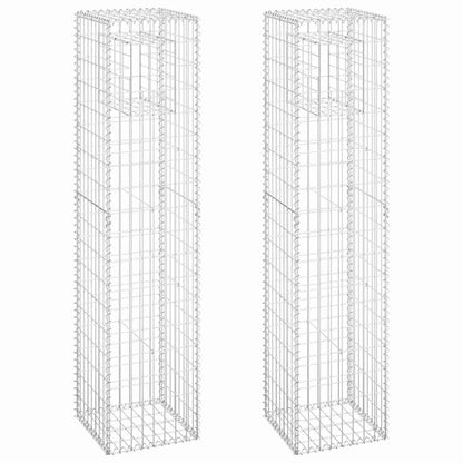 Cesti a Gabbione a Torre 2 pz 40x40x180 cm in Ferro | homemem39