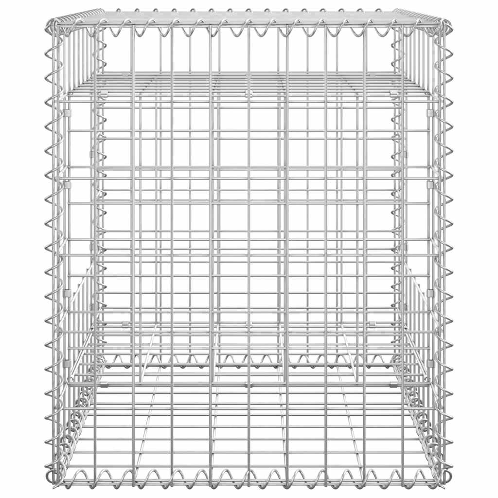 Cesti a Gabbione a Torre 2 pz 50x50x60 cm in Ferro - homemem39