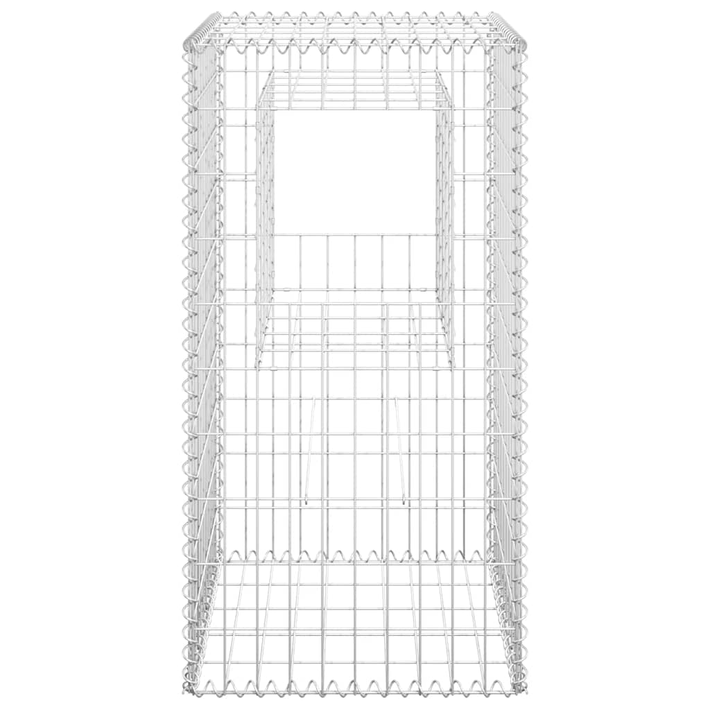 Cesto a Gabbione a Torre 50x50x100 cm in Ferro - homemem39