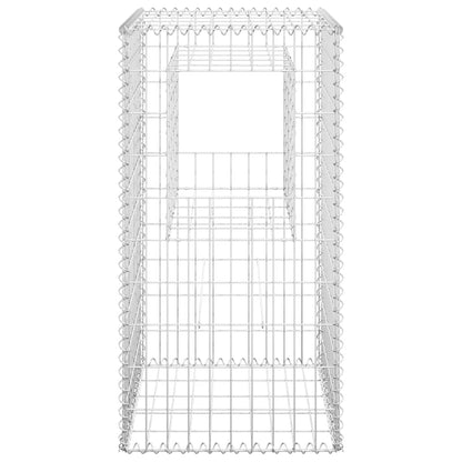 Cesto a Gabbione a Torre 50x50x100 cm in Ferro - homemem39