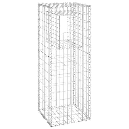 Cesto a Gabbione a Torre 50x50x140 cm in Ferro | homemem39