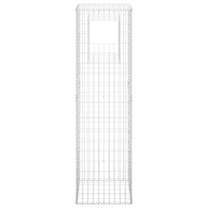Cesto a Gabbione a Torre 50x50x180 cm in Ferro | homemem39