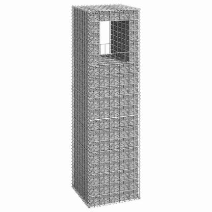 Cesto a Gabbione a Torre 50x50x180 cm in Ferro | homemem39