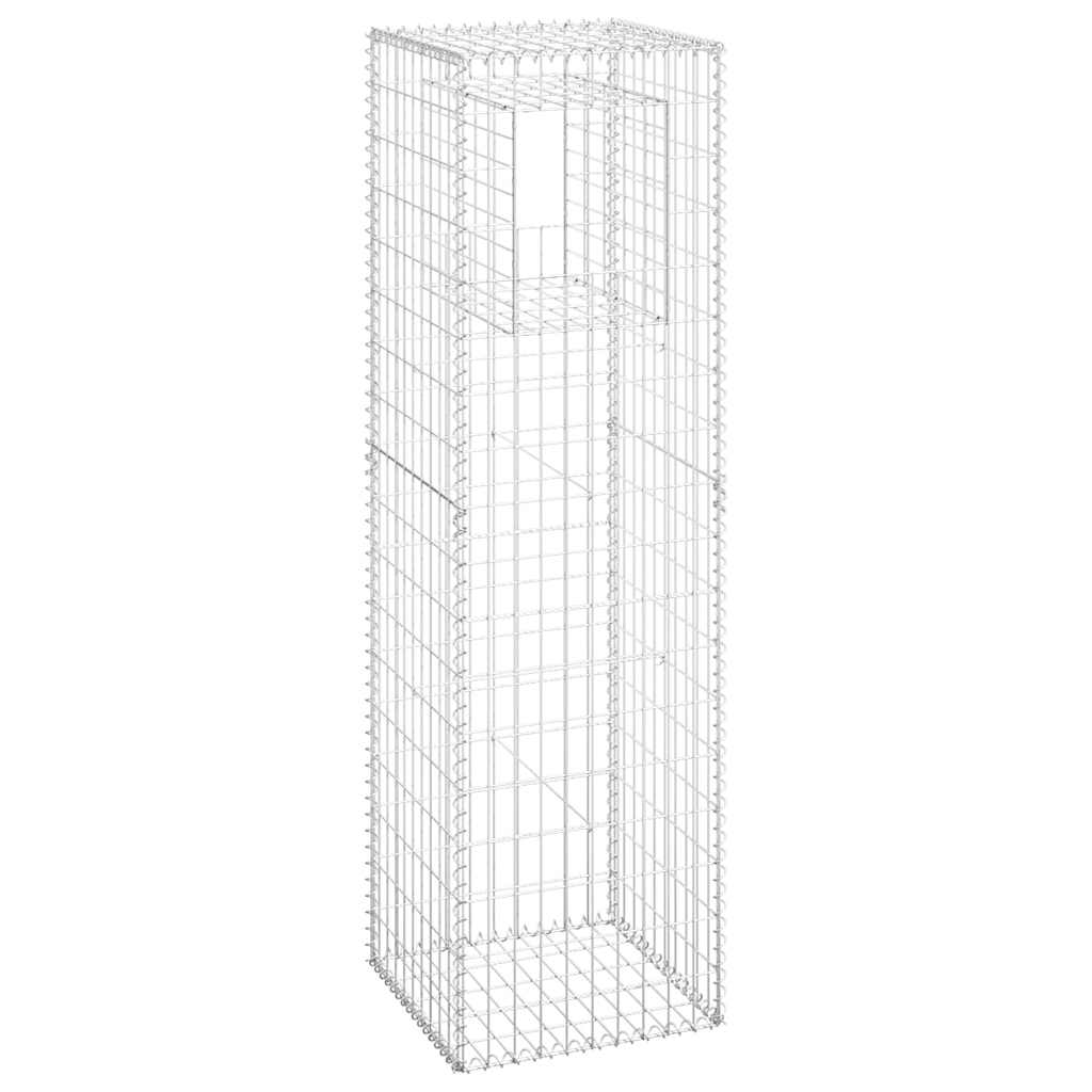 Cesti a Gabbione a Torre 2 pz 50x50x180 cm in Ferro - homemem39