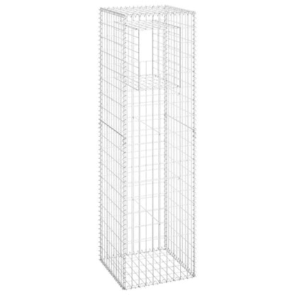 Cesti a Gabbione a Torre 2 pz 50x50x180 cm in Ferro - homemem39