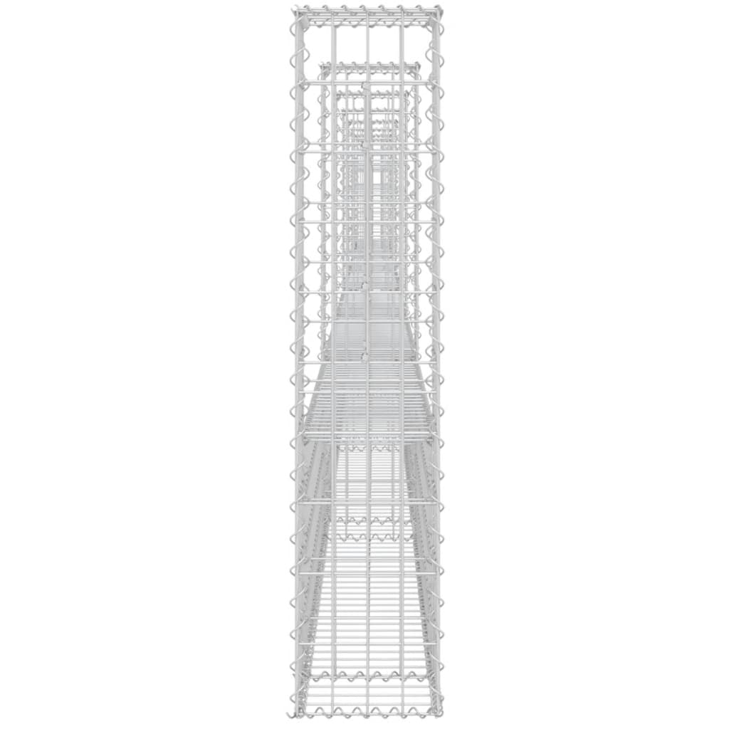 Cesto Gabbione a U con 8 Pali in Ferro 860x20x100 cm