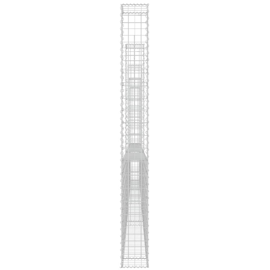 Gabbione a U con 5 Pali in Ferro 500x20x200 cm