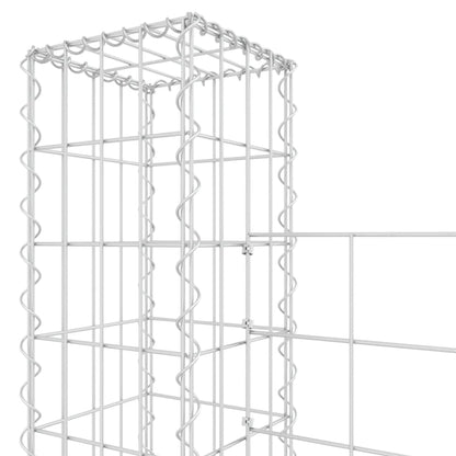 Gabbione a U con 5 Pali in Ferro 500x20x200 cm