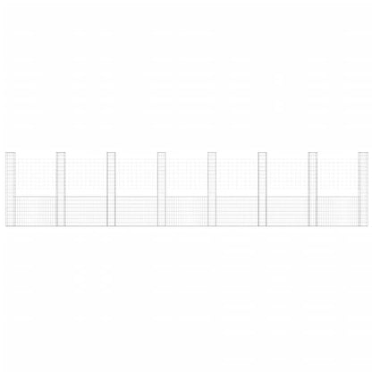 Gabbione a U con 8 Pali in Ferro 860x20x200 cm