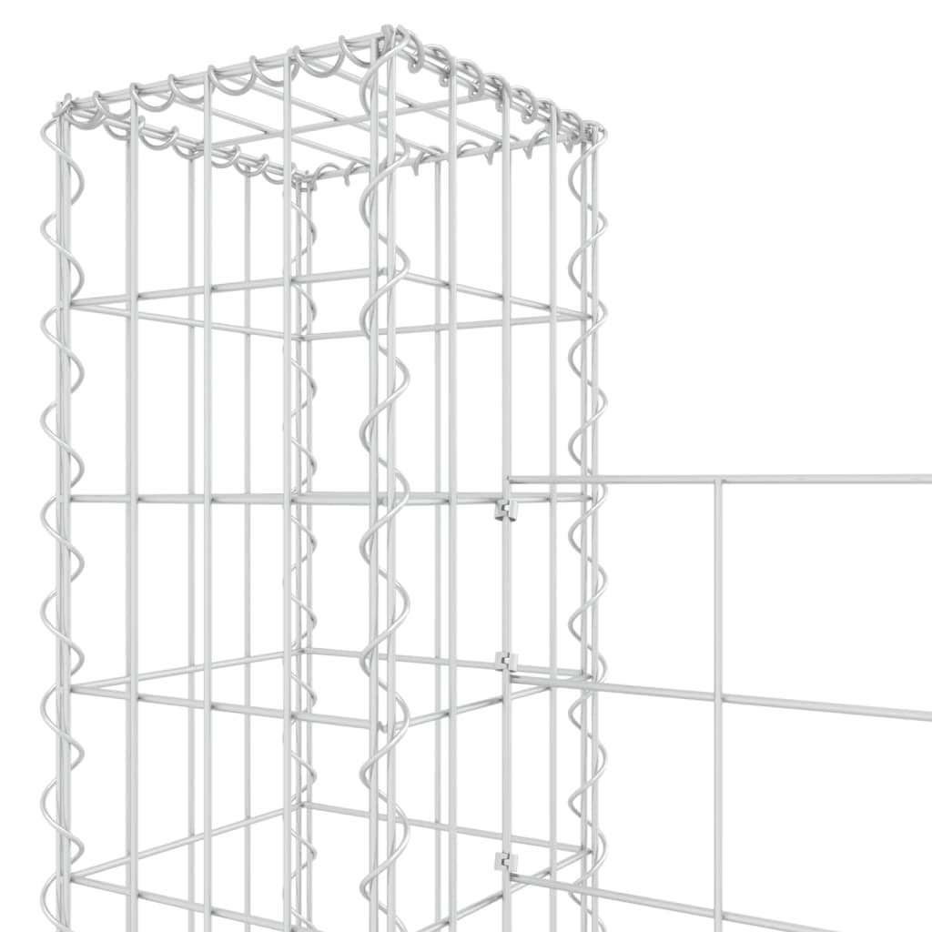 Gabbione a U con 8 Pali in Ferro 860x20x200 cm