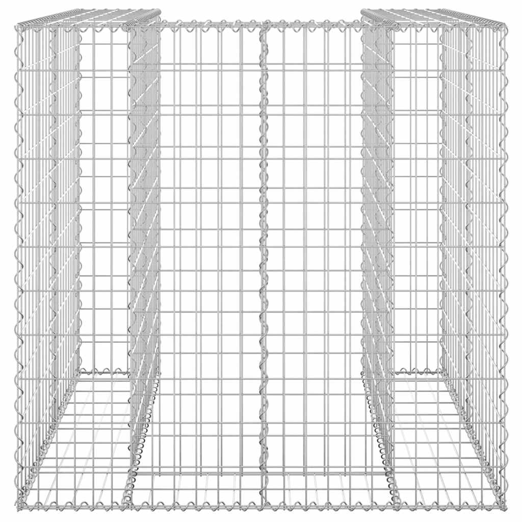 Gabbione per Bidoni in Acciaio Zincato 110x100x110 cm - homemem39