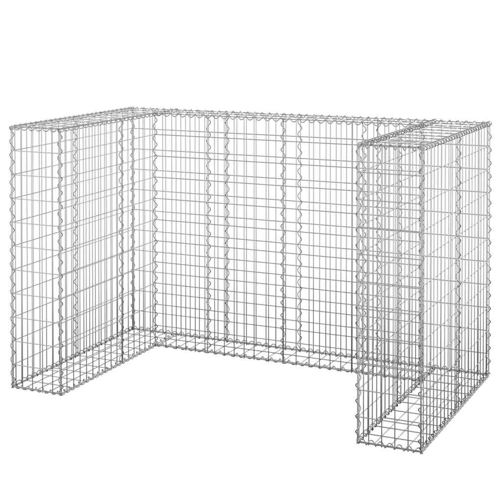 Gabbione per Bidoni in Acciaio Zincato 180x100x110 cm | homemem39