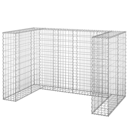 Gabbione per Bidoni in Acciaio Zincato 180x100x110 cm | homemem39