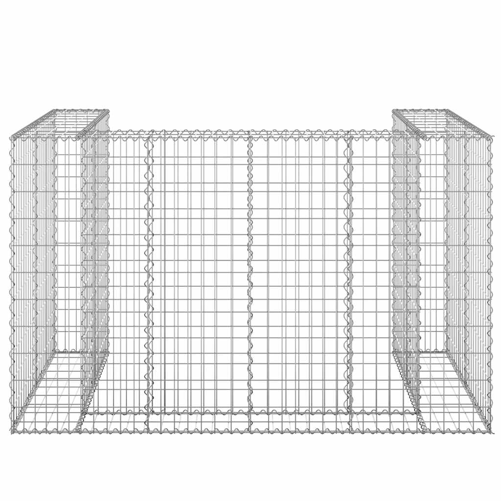 Gabbione per Bidoni in Acciaio Zincato 180x100x110 cm | homemem39