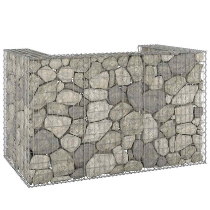 Gabbione per Bidoni in Acciaio Zincato 180x100x110 cm | homemem39