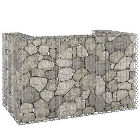 Gabbione per Bidoni in Acciaio Zincato 180x100x110 cm | homemem39