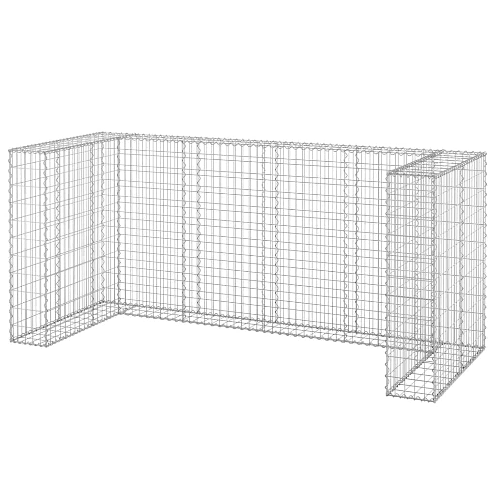 Gabbione per Bidoni in Acciaio Zincato 254x100x110 cm | homemem39