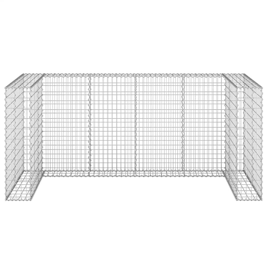 Gabbione per Bidoni in Acciaio Zincato 254x100x110 cm | homemem39